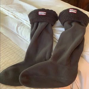 Original Tall Fleece Welly Boot Socks  knit top ML